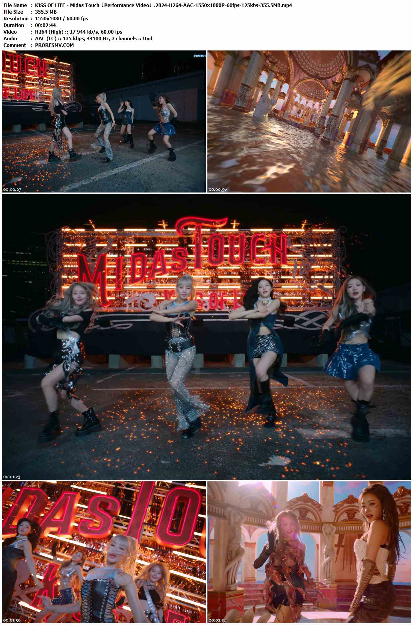 KISS OF LIFE - Midas Touch（Performance Video）.2024-H264-AAC-1550x1080P-60fps-125kbs-355.5MB官方MV_高清MV